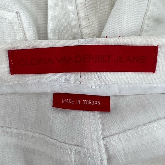 Gloria Vanderbilt White Straight Leg Jeans Size 8 Petite Women’s - Picture 2 of 5